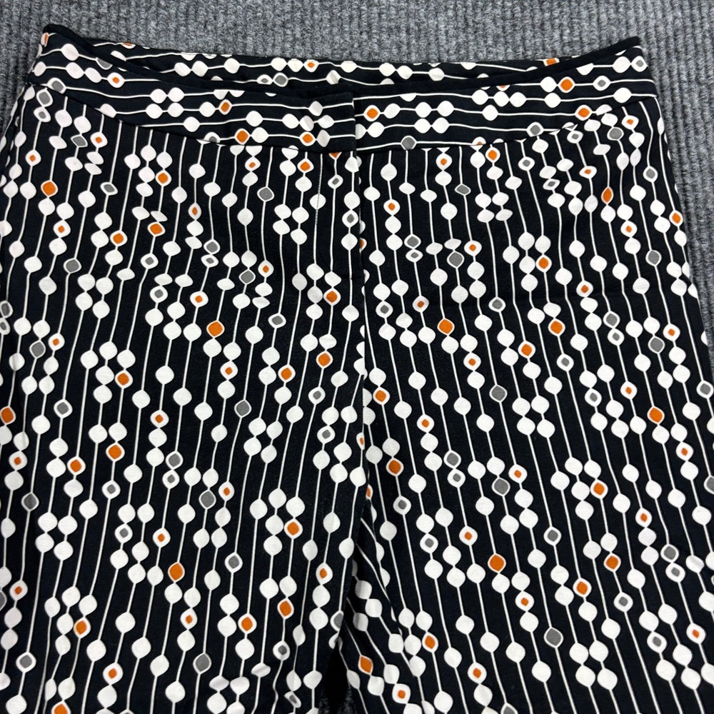 Worthington Geometric Print Ankle Pants Womens 10 Black Orange Mid‎ Century Mod